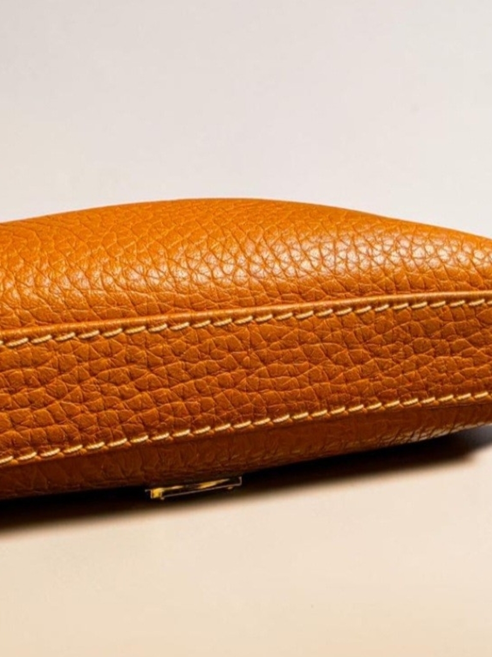 Dooney and Bourke Classic Pebbled Leather Coin Purse in Cognac - Picture 3 of 5